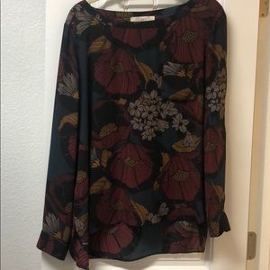 LOFT floral blouse